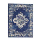 Nourison Grafix Area Rug, Navy Blue, 5