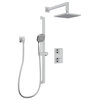 Belanger Rain Thermostatic Square Shower System, Wall