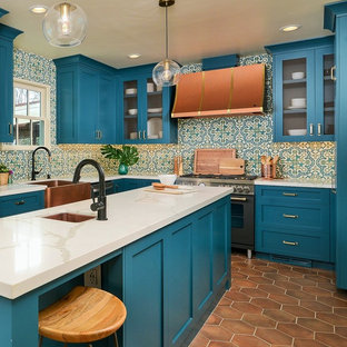 Turquoise Kitchen Cabinets | Houzz