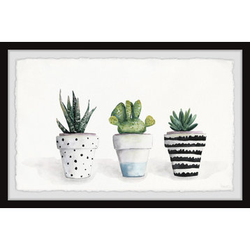 "Succulent Trio II" Framed Painting Print