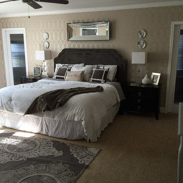 Entwined Allover Stenciled Bedroom