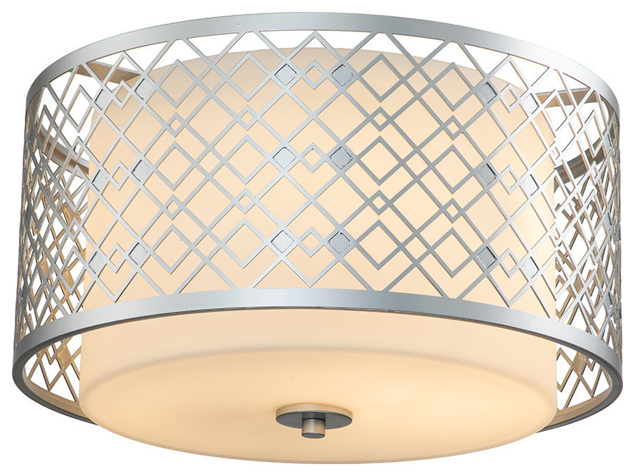 Silver Flush Mount Ceiling Light