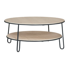 HARTO Eugénie Large Coffee Table, Natural Oak With Slate Grey Legs