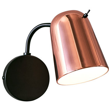 Dobi Wall Lamp, Copper/Black