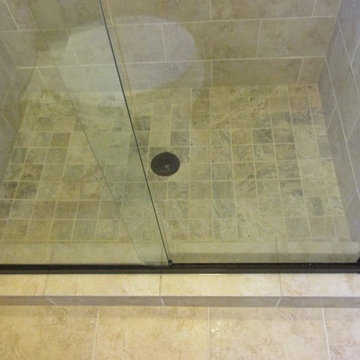Masterbath shower and tub remodel (Marazzi Tosca Ivory Tile)