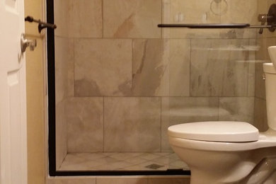 Mountain style bathroom photo in Denver