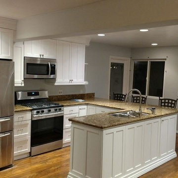Kitchen Cabinet Refinish Wood to White