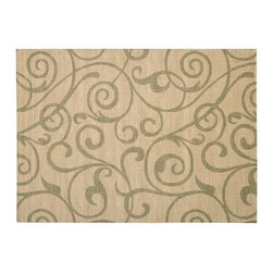Riviera Light Gold Vine Area Rug, 5'3" x 7'5" - Area Rugs