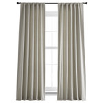 Exclusive Fabrics & Furnishings - French Linen Curtain Single Panel, Fresh Khaki, 50"x96" - The classic French curtain is hard to top in term of sophistication. These drapes are perfect for any window and when you shop with Half Price Drapes you can count on nothing but the finest linens. When quality and affordability are your top priorities we are the company you want to shop with. These French curtains are fully lined for complete privacy and finished off with a weighted hem to ensure they'll hang beautifully. These curtains have our most versatile header, a rod pocket with back tabs and hook belt. There is a 3" pole pocket in the header and back tab loops that will accommodate up to a 1.5" diameter curtain rod with no additional hardware. Additionally, these panels can be attached to curtain rings from clips or by running an S-shaped drapery pin through the back of the header and hanging the drapery pin through an eyelet on the rings. These curtains are sold with no hardware like rings or hooks. We try to provide the most accurate digital images possible. Color may appear slightly different from one screen to another based on differences in computer monitors, brightness, and other selected settings so there may be variations in color between the actual product and the way it appears online.