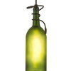 4W Tuscan Vineyard Frosted Green Wine Bottle Mini Pendant