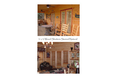 Natural Stained Wood Shutters