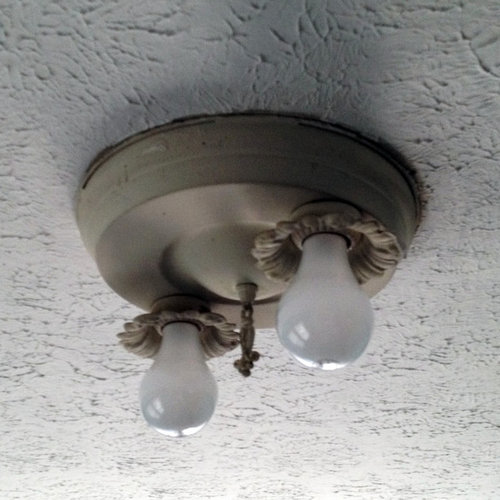 Help Covering Bare Bulb Fixture In Al, Bare Bulb Ceiling Light Fixture