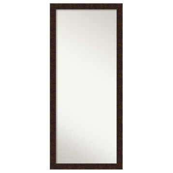 Imperial Pewter Black Non-Beveled Full Length Floor Leaner Mirror - 29 x 65 in.