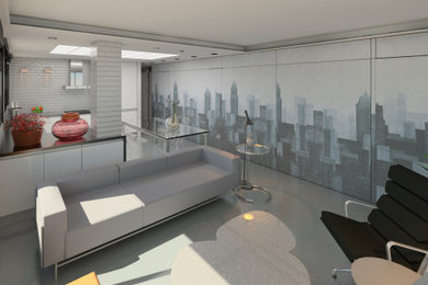 Trendy living room photo in Other