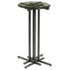Glass Top Spot Table with Metal Base Pedestal