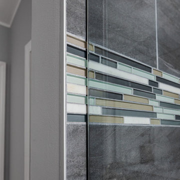 DARK GRAY TILE EXPANDED SHOWER