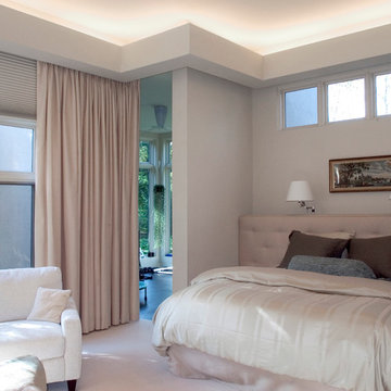 Master Bedroom with Transom Windows and Indirect Lighting