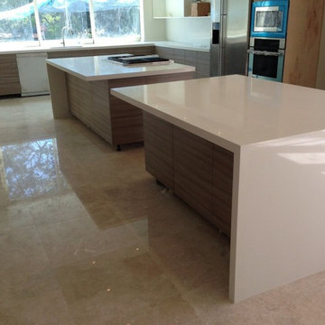 Kitchen with two islands