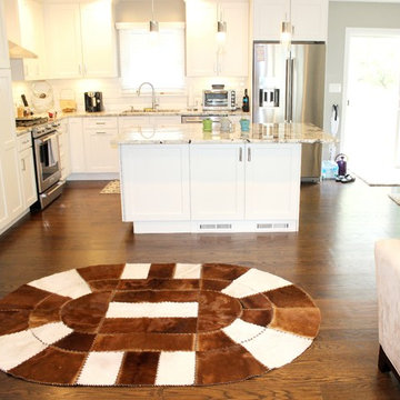 Designer Luxury Patchwork Rug / Oval - 5'2" x 7'1" / Hand Stitched in Europe