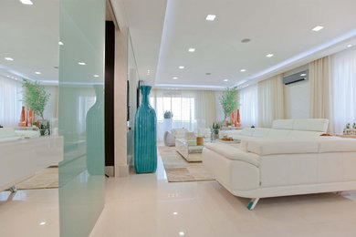 Trendy living room photo in Other