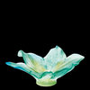 Daum Crystal Amaryllis Turquoise Ornamental Dish 01800