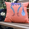 Esmerelda Orange Halloween Print Decorative Throw Pillow, 20"