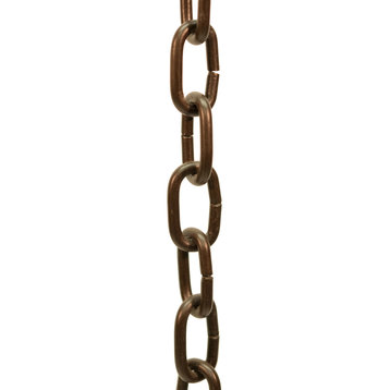 Bronze Large Aluminum Link Rain Chain With Installation Kit, 13 Foot