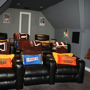 Design ideas for a home cinema in Huntington.