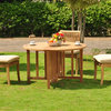 4-Piece Set, 48" Butterfly Table, 3 Giva Chairs, Sunbrella Cushion, Burgundy