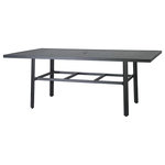 Gensun - Plank 44"x72" Rectangular Dining Table, Carbon - **Please refer to secondary images for finish and fabric colors**