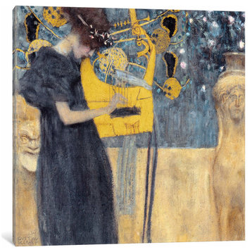 Musik 1895 by Gustav Klimt Canvas Print, 26"x26"x1.5"