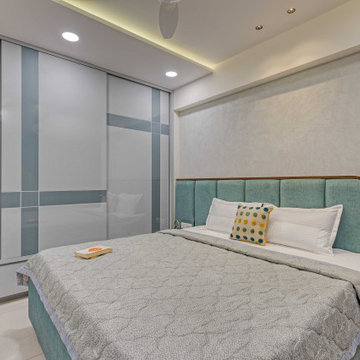 Olive Greens A703 – 3BHK Standard Turnkey Interior Design in Ahmedabad
