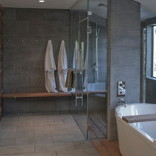 grey and wood