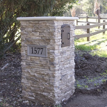 Stacked Stone Mailbox