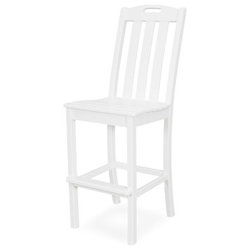 Trex Outdoor Yacht Club Bar Side Chair, Classic White
