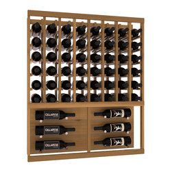 Wine Racks America - Wine Racks America CellarVue Redwood Wall Series Case, Unstained, Oak Stain, Sat - Wine Racks