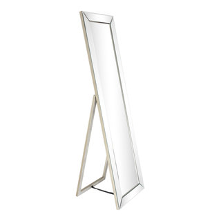 Modern Beveled Cheval Large Mirror, Floor Mirror, 64x18 - Contemporary - Floor  Mirrors - by Empire Art Direct