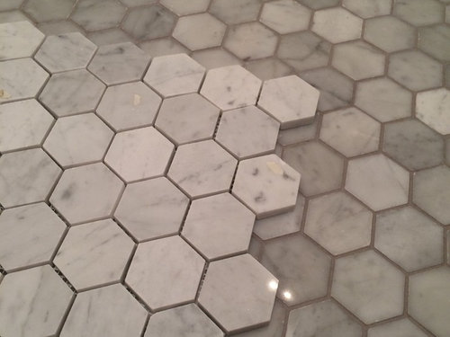 Defective Marble Carrera Hex Tile