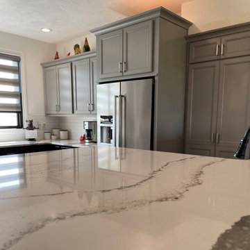 New Home Farmhouse Kitchen in Rural Illinois