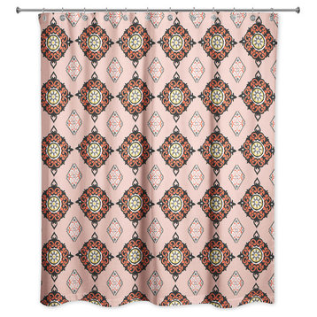 Imperial Pattern in Pink Shower Curtain