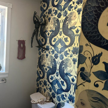Artistic Bathroom Wallpaper Installation – Hillcrest, San Diego, CA