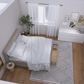 Minimalistisches Schlafzimmer