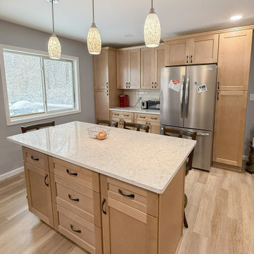 Modern Kitchen Remodel Done in Sandstone Colored Cabinets