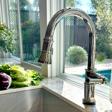 Serene Carmel Valley kitchen, designed for family living