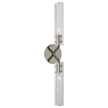 Casoria 23" Linear Sconce in Polished Nickel with Clear Glass