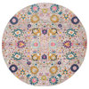 Nourison Passion 8' x Round Silver Bohemian Indoor Area Rug