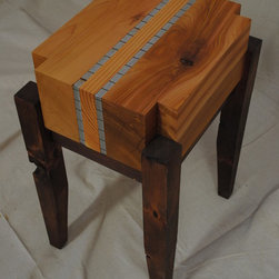 Cedar Night Stand with Aluminum Inlay - Products