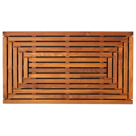 Giza Shower, Spa, Door Mat, Solid Teak Wood and Oiled Finish