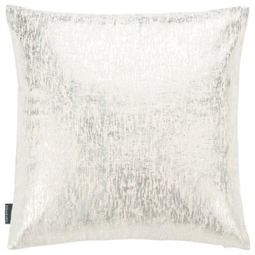 Safavieh Letara Pillow Silver/White 18" X 18"