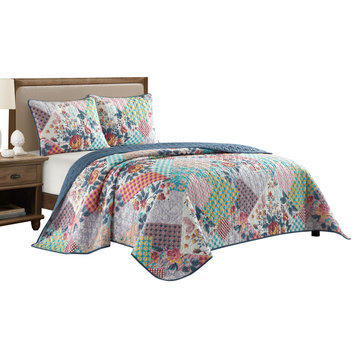 Libby 3 Piece Quilt Set, King